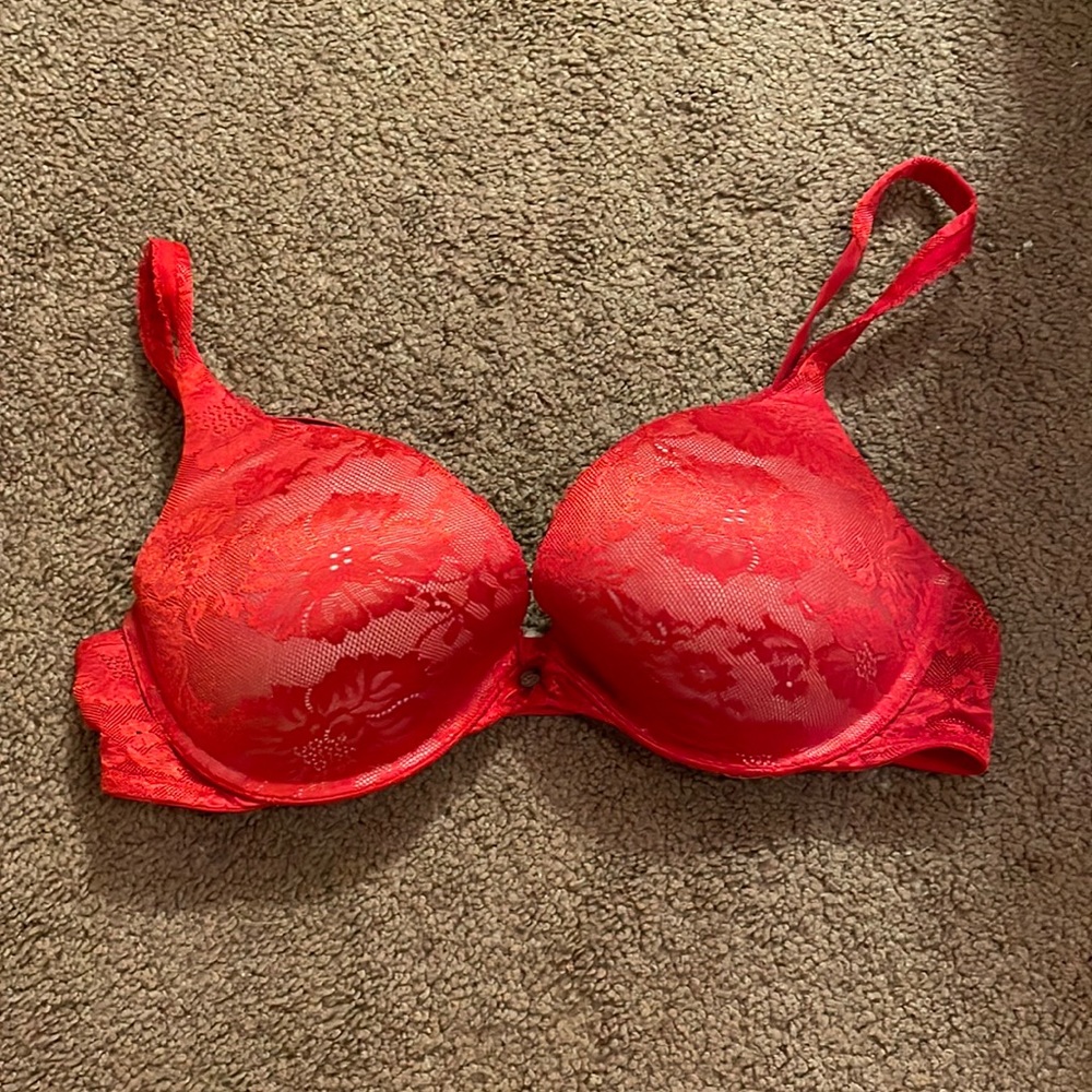 Red lace Victorias secret bra